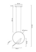 MOOSEE lampa wisząca BIRD złota - obrazek 9