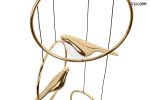 MOOSEE lampa wisząca BIRD DISC złota - obrazek 6