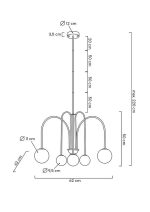 MOOSEE lampa wisząca NERI złota - obrazek 8