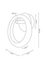 MOOSEE lampa ścienna HELIOS złota - obrazek 7