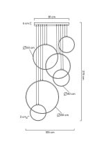 MOOSEE lampa wisząca CIRCULO SIX czarna - obrazek 10