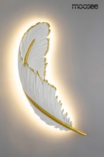 MOOSEE lampa ścienna PIÓRKO  biała / złota - obrazek 2