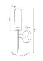 MOOSEE lampa ścienna TORCH złota - obrazek 8