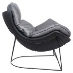 Fotel OTILIA STAND VELVET ciemny  szary welur - obrazek 3