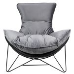 Fotel OTILIA STAND VELVET ciemny  szary welur - obrazek 5