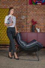 Fotel OTILIA STAND VELVET ciemny  szary welur - obrazek 10
