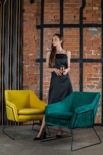 Fotel EMMA VELVET ciemny zielony -        welur, metal - obrazek 10