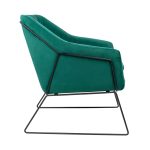 Fotel EMMA VELVET ciemny zielony -        welur, metal - obrazek 2