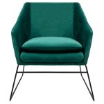 Fotel EMMA VELVET ciemny zielony -        welur, metal - obrazek 3