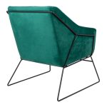 Fotel EMMA VELVET ciemny zielony -        welur, metal - obrazek 4