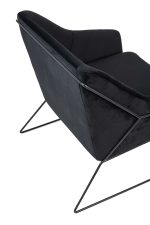 Fotel EMMA VELVET czarny welur - podstawa czarna - obrazek 8