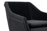 Fotel EMMA VELVET czarny welur - podstawa czarna - obrazek 9