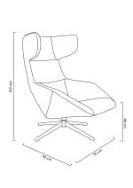 Fotel obrotowy VITA VELVET czarny PU - obrazek 10
