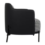 Fotel VENICE BLACK czarny PU / pepitka - obrazek 2