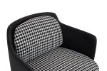 Fotel VENICE BLACK czarny PU / pepitka - obrazek 4