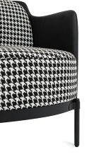 Fotel VENICE BLACK czarny PU / pepitka - obrazek 6