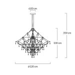 MOOSEE lampa wisząca CONSTELATION 120 -   LED, stal szczotkowana - obrazek 7
