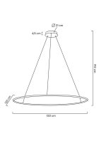 MOOSEE lampa wisząca RING SLIM 120 złota - obrazek 9