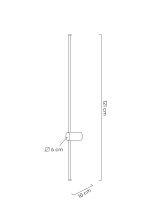 MOOSEE lampa ścienna OMBRE 120 czarna - obrazek 6