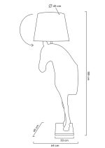 MOOSEE lampa podłogowa KOŃ HORSE STAND    M czarna - włókno szklane - obrazek 2