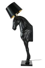 MOOSEE lampa podłogowa KOŃ HORSE STAND    M czarna - włókno szklane