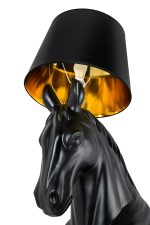 MOOSEE lampa podłogowa KOŃ HORSE STAND    M czarna - włókno szklane - obrazek 8