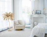 MOOSEE lampa podłogowa TIFFANY 175        beżowa mosiądz / naturalne pióra - obrazek 2