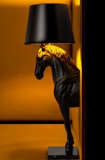 MOOSEE lampa podłogowa KOŃ HORSE STAND    S czarna - włókno szklane - obrazek 9