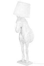 MOOSEE lampa podłogowa KOŃ HORSE STAND    M biała - włókno szklane - obrazek 5