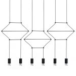 MOOSEE lampa wisząca FLUSSO LINE 6        czarna