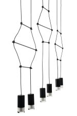 MOOSEE lampa wisząca FLUSSO LINE 6        czarna - obrazek 5