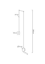 MOOSEE lampa ścienna FLUSSO WALL czarna - obrazek 2