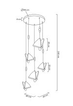 MOOSEE lampa wisząca BUTTERFLY DISC 5     złota - obrazek 2