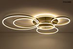 MOOSEE lampa sufitowa / plafon RINGS 6    złota - obrazek 3