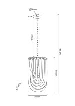 MOOSEE lampa wisząca MURANO L złota - obrazek 2