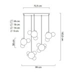 MOOSEE lampa wisząca CAPRI LINE 5 złota - obrazek 7