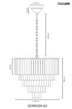 MOOSEE lampa wisząca GORDON 60 złota - obrazek 8