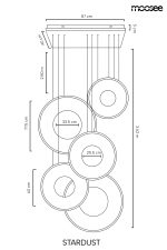 MOOSEE lampa wisząca STARDUST złota - obrazek 6