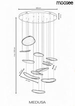 MOOSEE lampa wisząca MEDUSA złota - obrazek 10