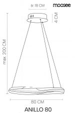 MOOSEE lampa wisząca ANILLO 80 czarny     chrom - obrazek 6