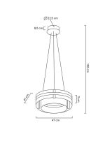 MOOSEE lampa wisząca SATURNUS 47 DUO złota - LED, kryształ, stal szczotkowana - obrazek 8