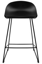 Krzesło barowe ROLF czarne 66 cm - polipropylen, metal - obrazek 4