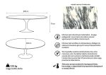 Stół TULIP ELLIPSE MARBLE ARABESCATO 200  biały - marmur, metal - obrazek 8