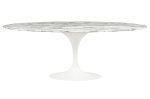 Stół TULIP ELLIPSE MARBLE ARABESCATO 200  biały - marmur, metal - obrazek 2