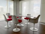 Stół TULIP ELLIPSE MARBLE ARABESCATO 200  biały - marmur, metal - obrazek 7